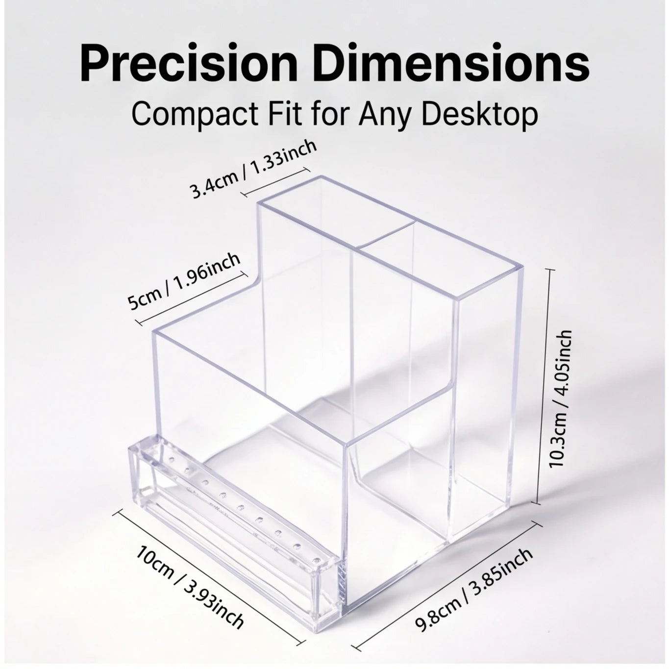 Clear Acrylic Nail Display Box – Transparent Organizer for Drill Bits & Manicure Tools, 1PC Holder Peaceful Pleasures Health and Wellness