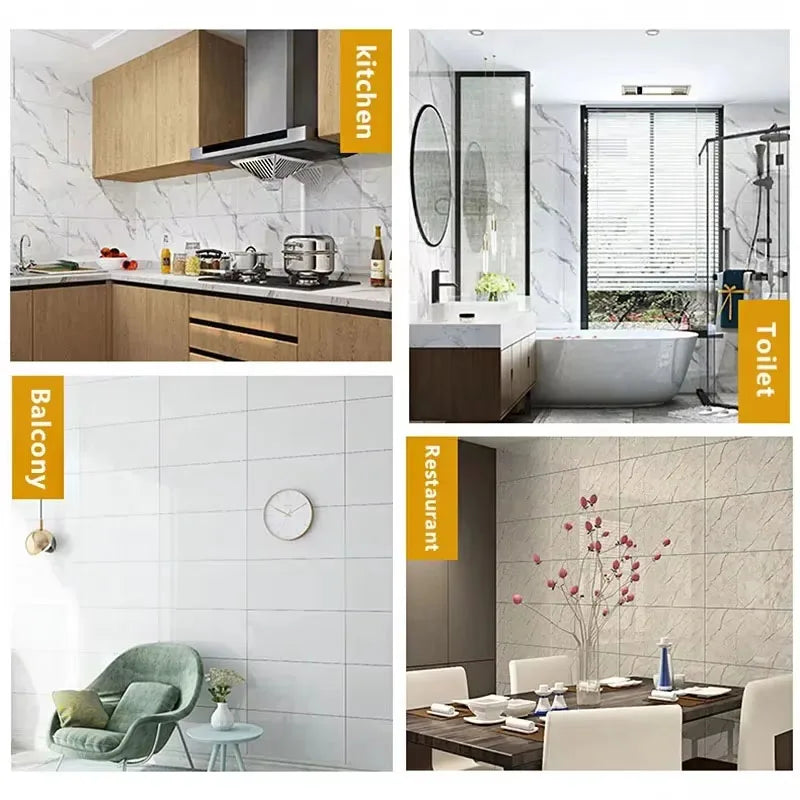 Peel & Stick Tile Wallpaper – Waterproof PVC Wall Stickers