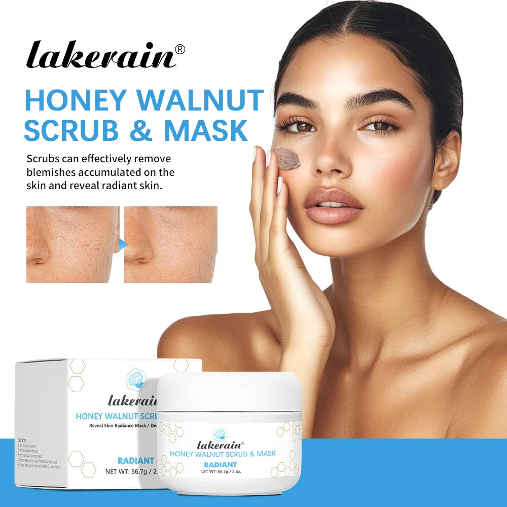 Honey Walnut Face Scrub & Mask – Exfoliating & Moisturizing