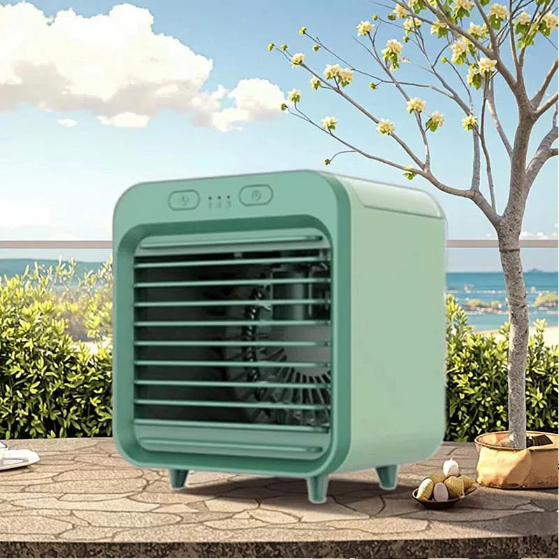 USB Desk Mini Fan Portable Air Cooler Fan Air Conditioner Light Desktop Air Cooling Fan Humidifier Purifier for Office Bedroom Peaceful Pleasures Health and Wellness