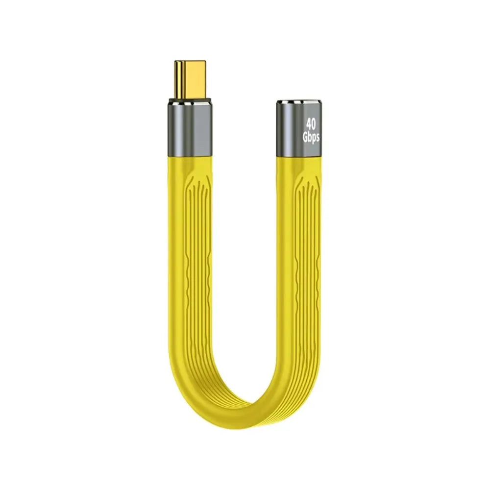 Type C to C Fast Charging Wire 10Gbps/40Gbps USB Fast Charging Cable Male to Male/Female Soft PD Charging Wire Peaceful Pleasures Health and Wellness Male-Female 40gbps