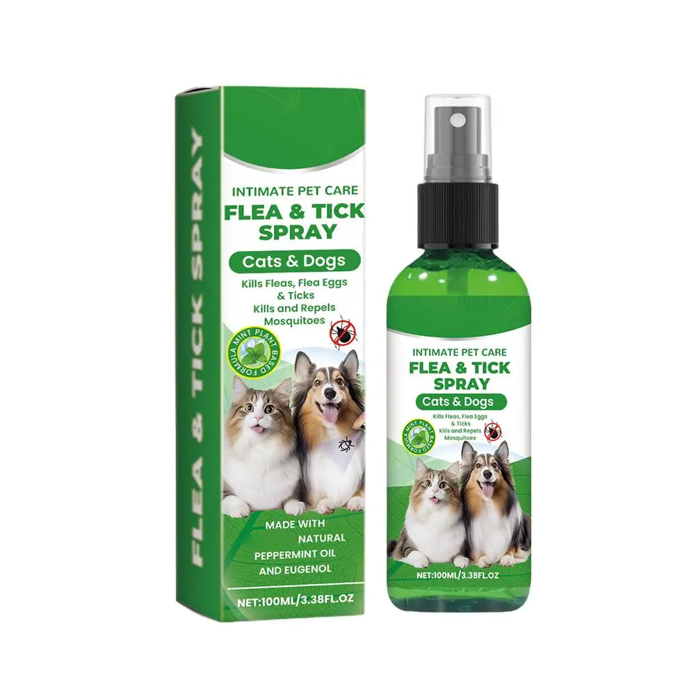 100ml Pet Insect Repellent Dog Cat Hair Skin Insect Repellent Spray Daily Gentle Care Agent Repel Fleas Mites Pet Cleaning Spray Peaceful Pleasures Health and Wellness 1pcs