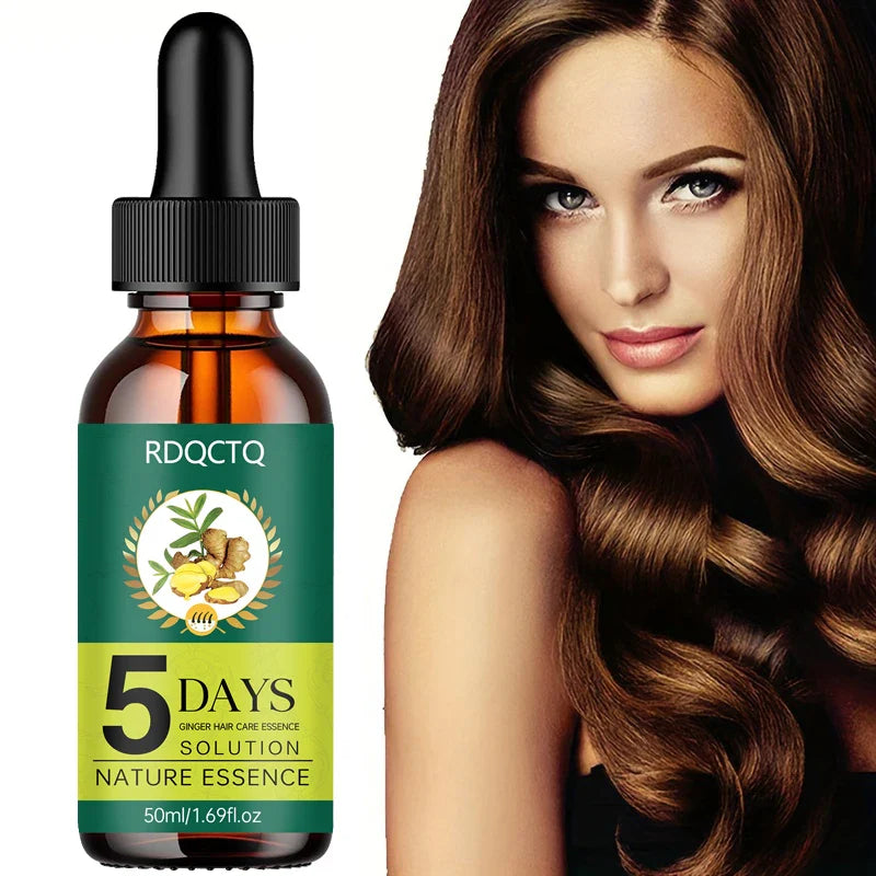 5-Day Ginger Hair Serum – Frizz Control & Shine Boost
