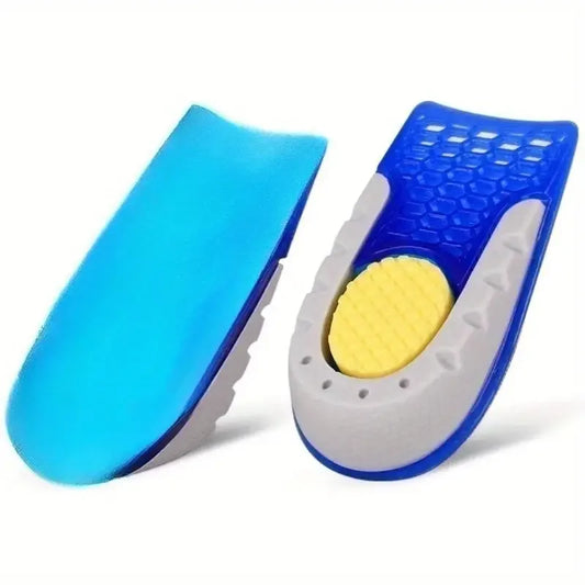 1pair Gel Height Increase Insoles, Shock Absorption Heel Cushion Pads, Height Lift Shoes Inserts For Men & Women Peaceful Pleasures Health and Wellness