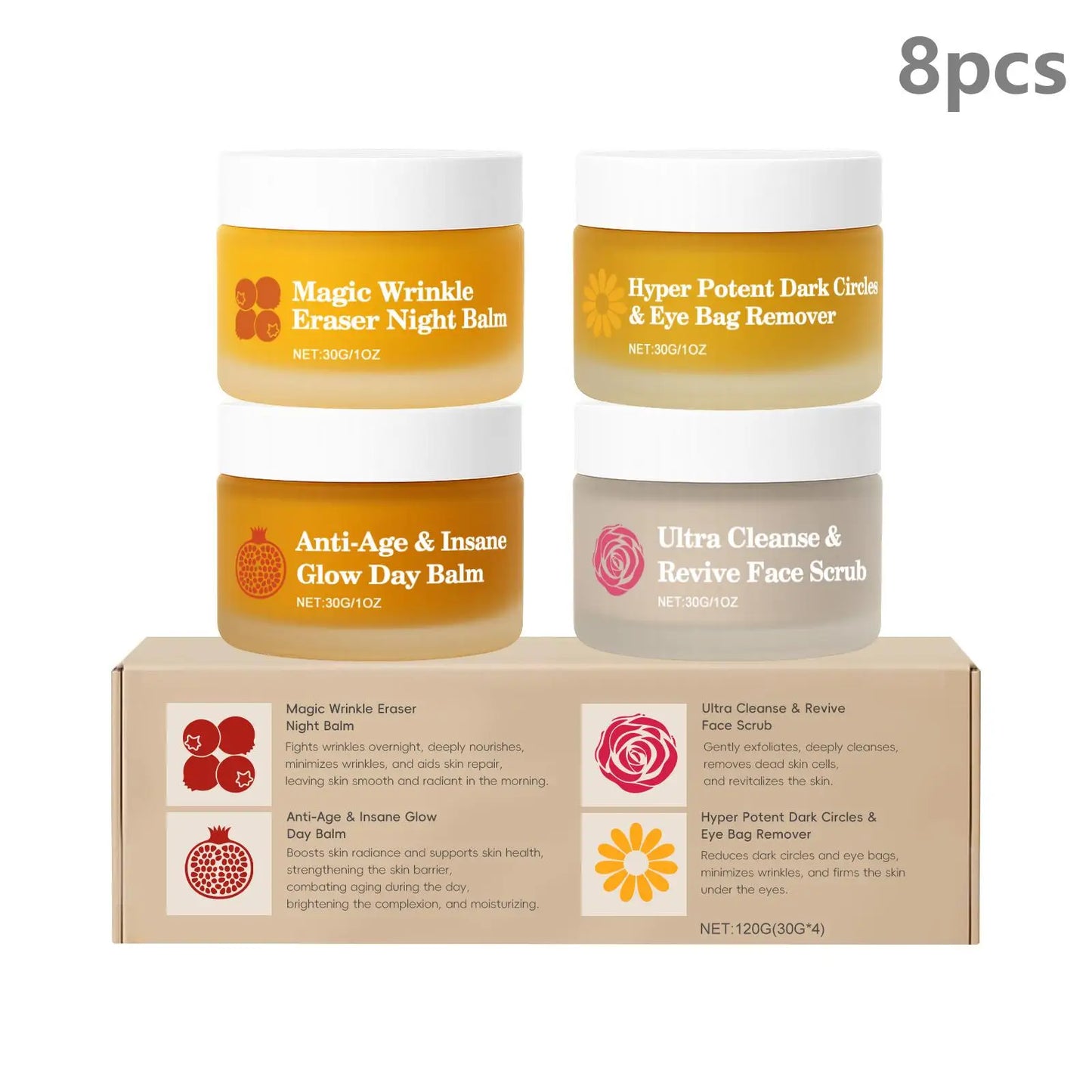 Day & Night Face Cream Set | Hydrate, Brighten & Glow 30g