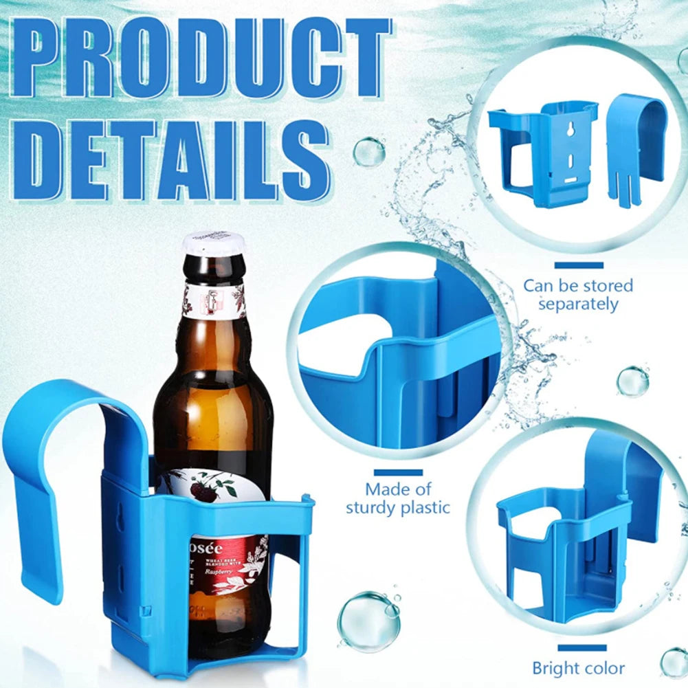 No-Spill Pool Cup Holder for Above Ground Pools – Snap-On Peaceful Pleasures Health and Wellness