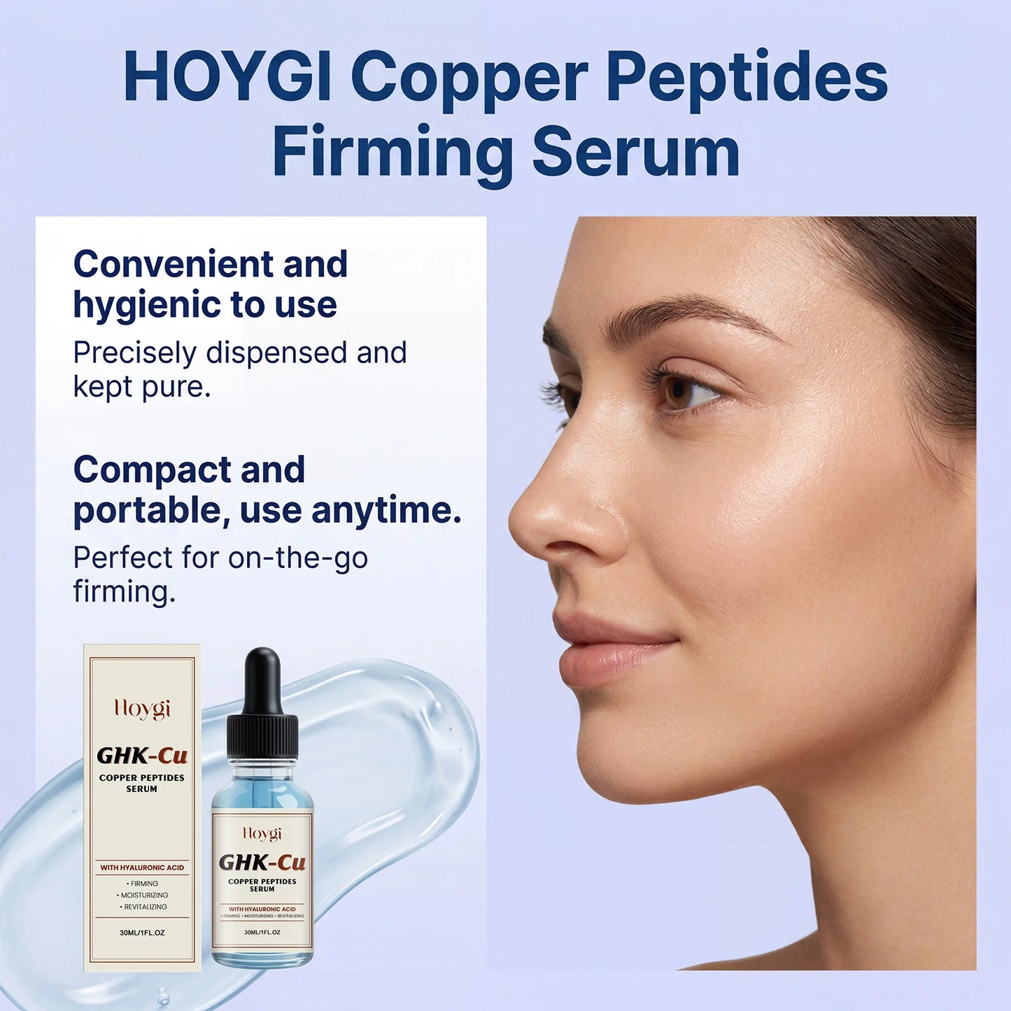 GHK-Cu Copper Peptide Serum with Hyaluronic Acid | Firming