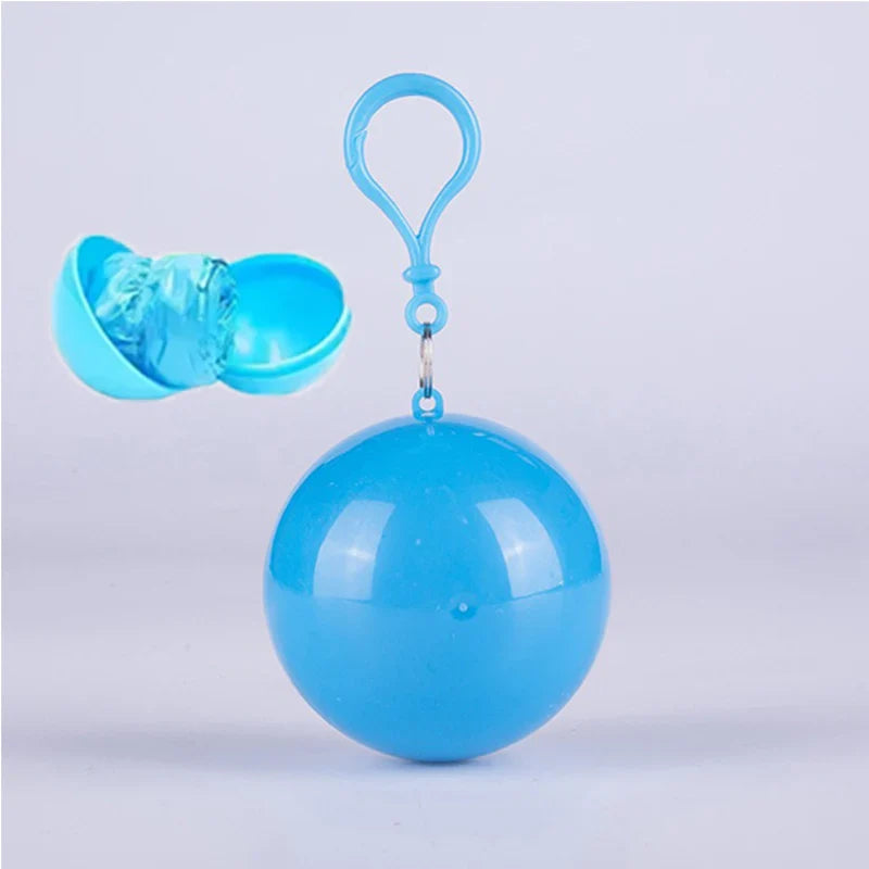 Portable Disposable Raincoat Adults – Ball Keychain & Pockets