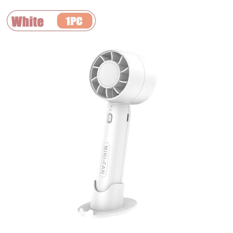 Mini USB Rechargeable Handheld Fan – 3 Speed Portable Desk Fan
