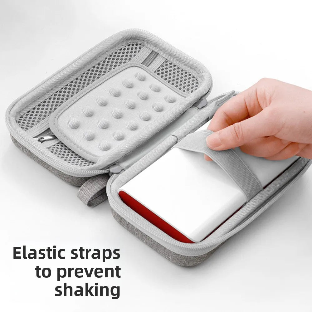 Hard EVA Power Bank Storage Bag Large Capacity Dust Proof Cable Organizer Pouch Shockproof Multi-Function Peaceful Pleasures Health and Wellness