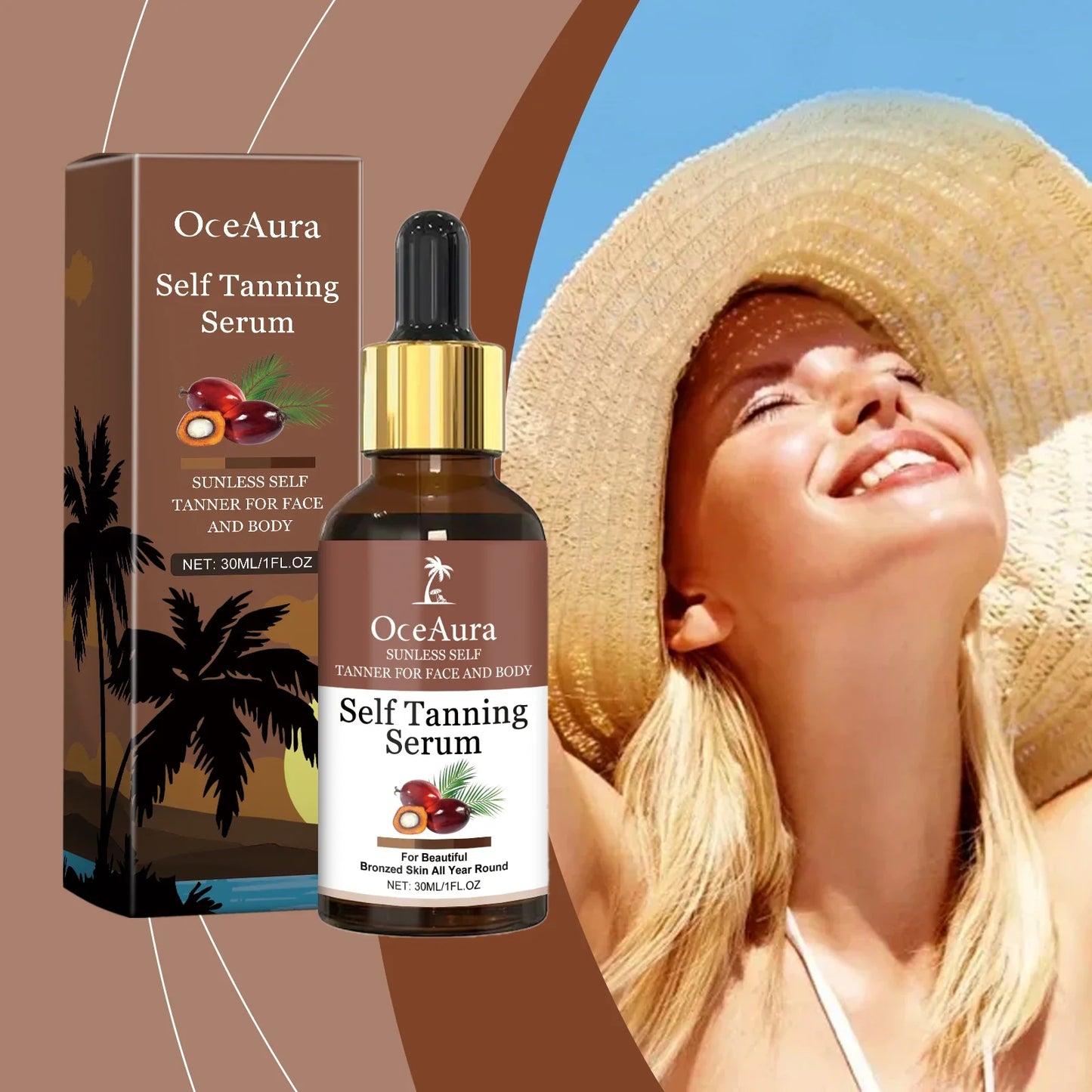 Brightening Tanning Face Serum – Moisturizing Glow Essence