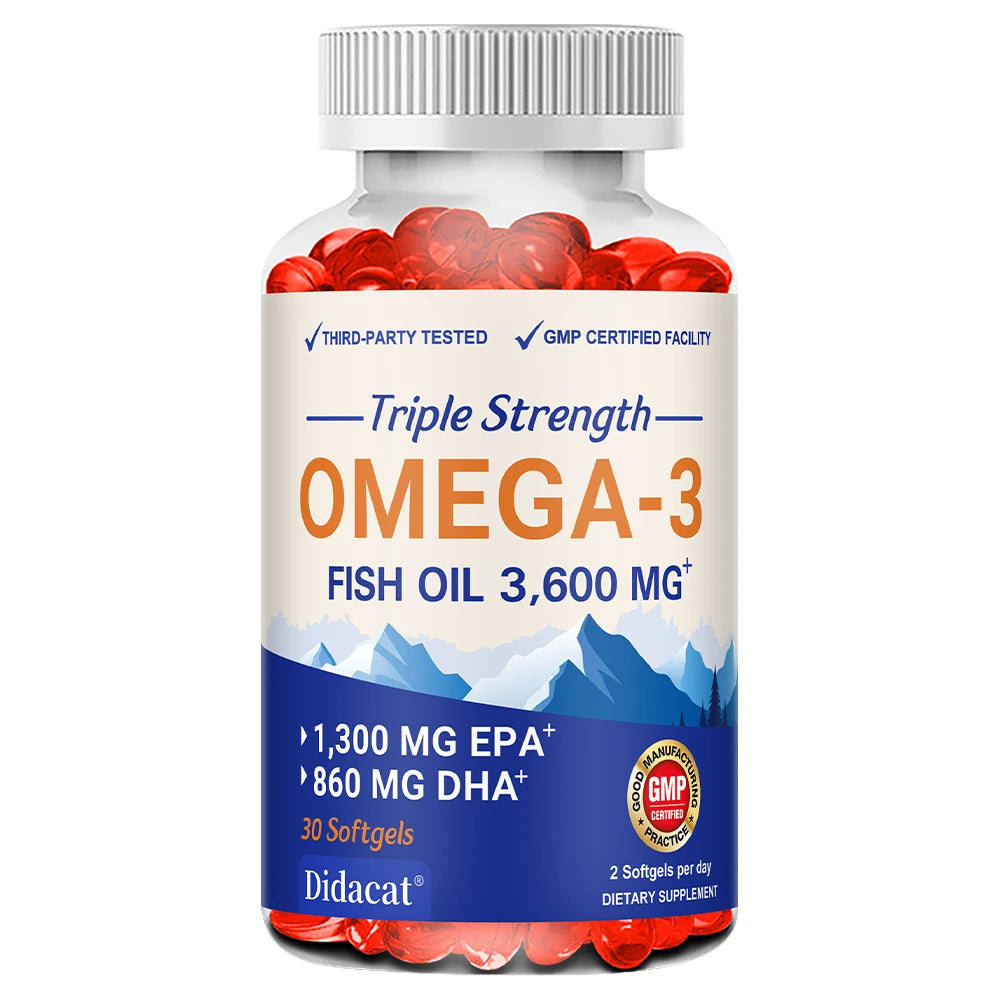 Omega 3 Fish Oil Capsules | High EPA & DHA | Brain Heart Joint