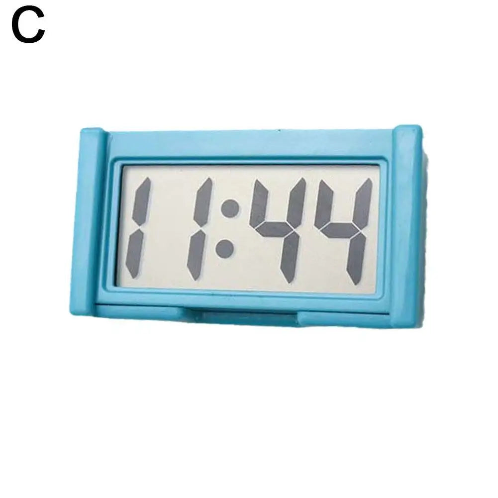 Digital Car Clock Small Car Dashboard Clock Self Adhesive Stick Mini Digital Clock Car Accessories For Vehicles Accessories Peaceful Pleasures Health and Wellness C