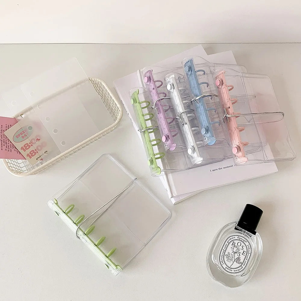 Portable Clear View Transparent Display Album Cover Waterproof PVC M5 Photo Card Holder Idol Pictures Storage Loose-Leaf Booklet Peaceful Pleasures Health and Wellness