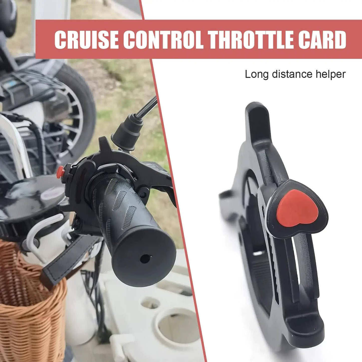 Throttle Cruise Control, Motorcycle Throttle Lock with Silicone Protective Ring, Motorcycle Cruise Control Throttle Clamp, Elect Peaceful Pleasures Health and Wellness