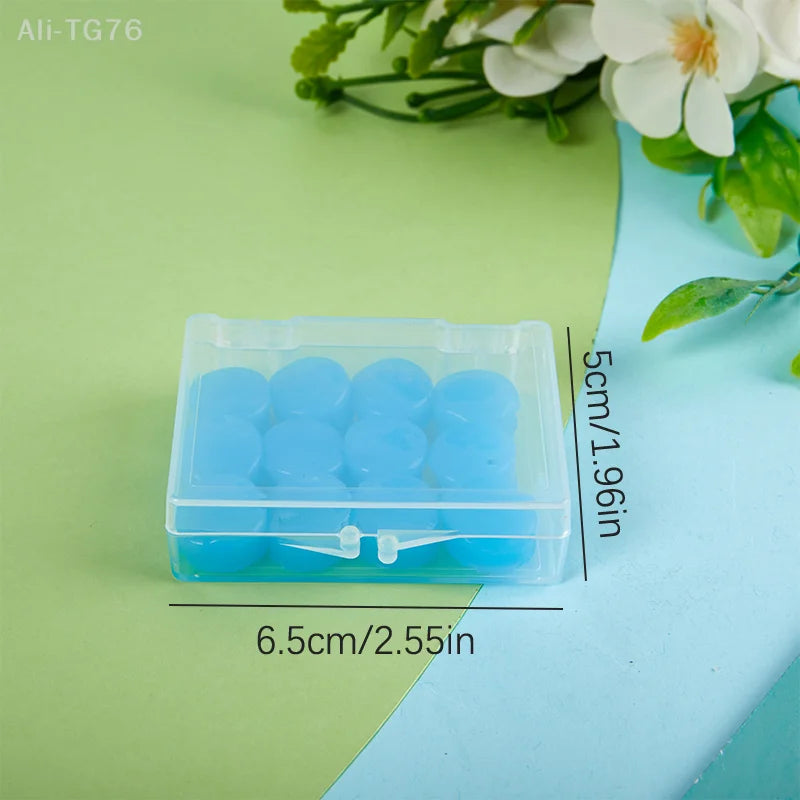 12-Pack Reusable Moldable Silicone Earplugs – Sleep, Swim & Study