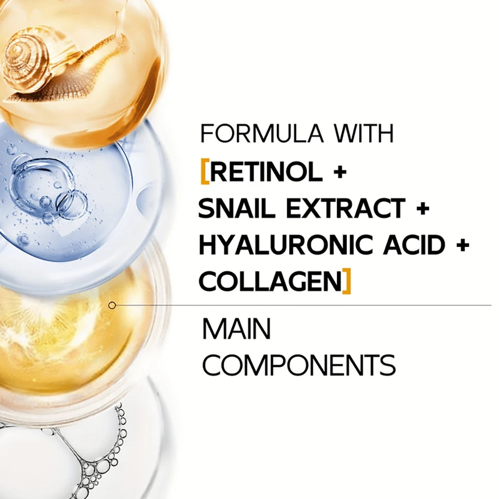 SUYARUN Retinol & Hyaluronic Acid Snail Cream - Anti-Aging Moisturizer for Face, Wrinkle Reduction, Brightening Skin Care. Peaceful Pleasures Health and Wellness