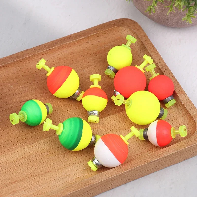 5-Pack Snap-On Fishing Bobber Floats – Weighted EVA Foam