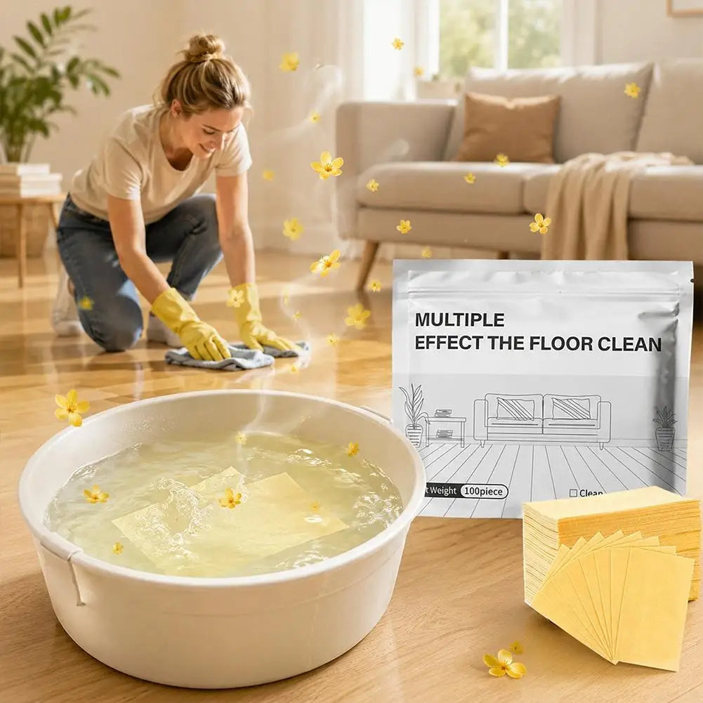 100-Pack Floor Cleaner Tablets – Multi-Surface, 5 Scents