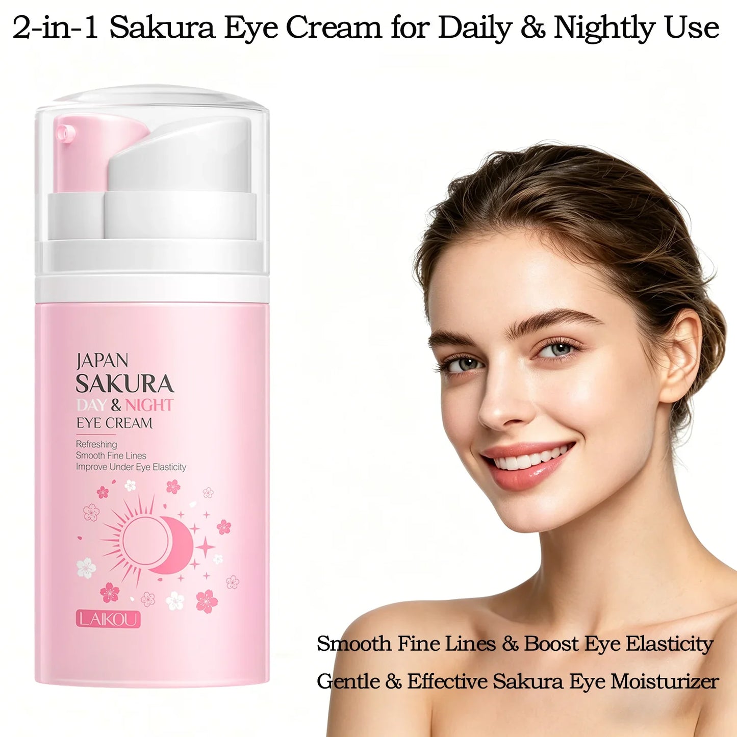 LAIKOU Sakura Day & Night Eye Cream – Anti-Aging Hydration