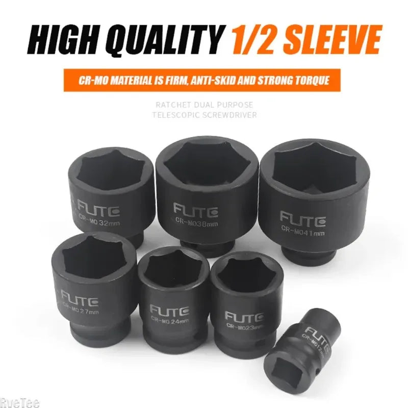 1/2" Drive Impact Socket Square to Hex Adapter | Cr-V Steel