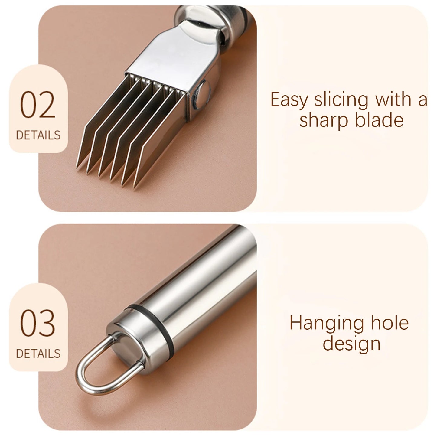 6-Blade Green Onion Slicer | Stainless Steel Vegetable Shredder