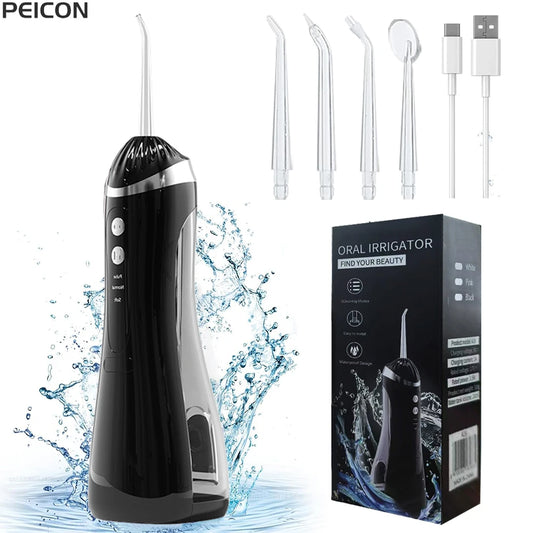 Electric Oral Irrigator Water Flosser for Teeth Dental Water Irrigator Rechargeable Portable Dental Water Jet for Teeth Cleaning Peaceful Pleasures Health and Wellness