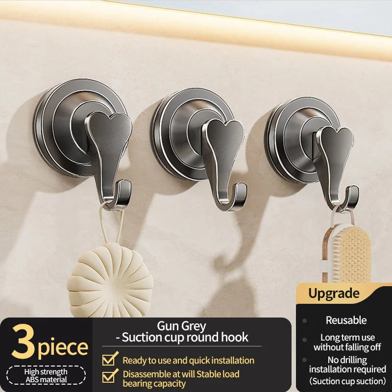 No-Drill Suction Cup Hook | Kitchen, Bathroom & Door Storage