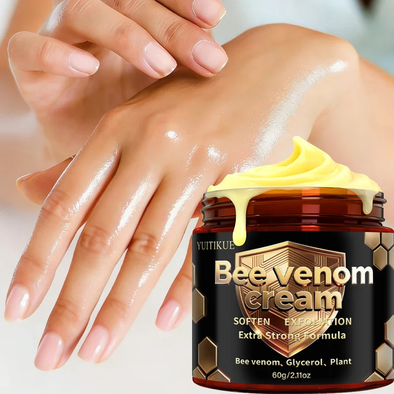 Yuitikue Bee Venom Cream, 60g Extra Strong Formula Bee Venom Skin Care Cream for Softening & Exfoliation Peaceful Pleasures Health and Wellness