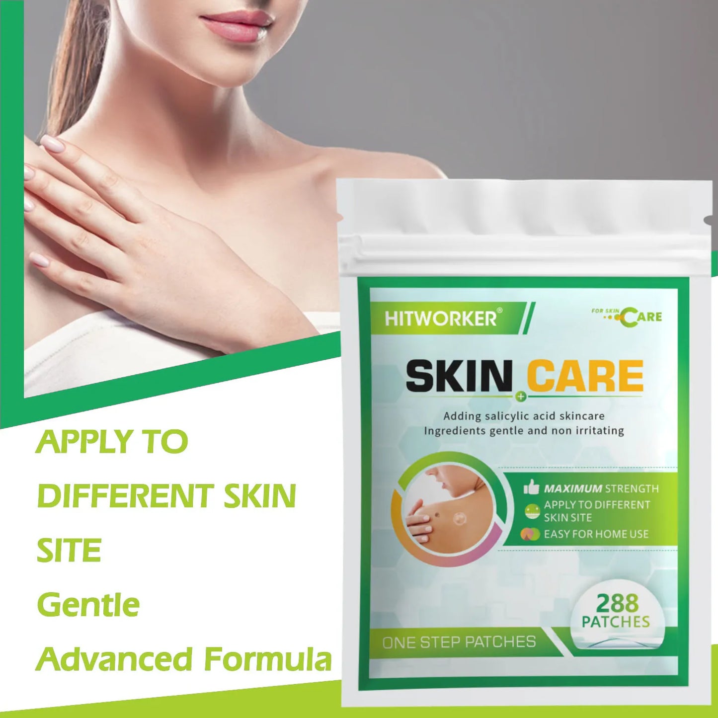 288-Pc Hydrocolloid Acne Patches – Alcohol-Free Blemish Stickers