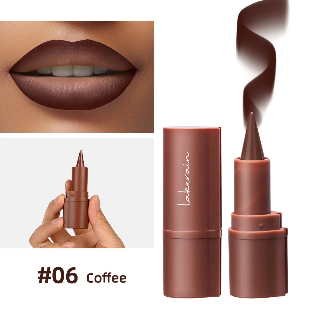2-in-1 Gradient Lip Liner & Lipstick – Matte Waterproof Crayon