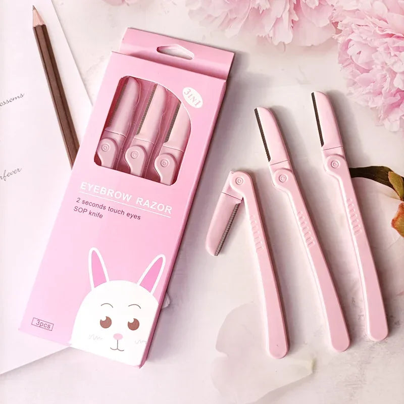 Women Face Care Hair Removal Tool Makeup Shaver Knife Eyebrow Trimmer Safe Shaving Rezors (3pcs/lot) Peaceful Pleasures Health and Wellness
