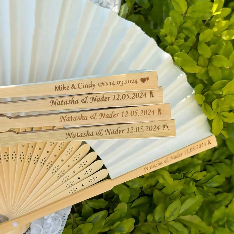 Personalized Wooden Folding Fan – Wedding & Bridal Party Favor