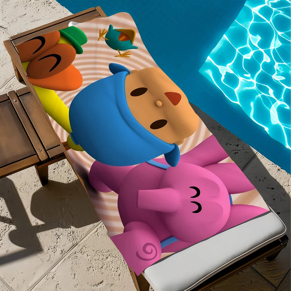 Pocoyo Cartoon Quick-Dry Beach Towel | Soft Pool & Travel Towel
