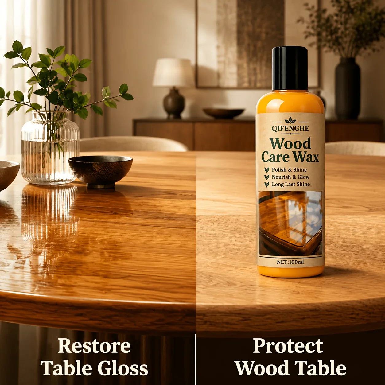 Wood Care Wax Polish – Glossy Hardwood Furniture Protection