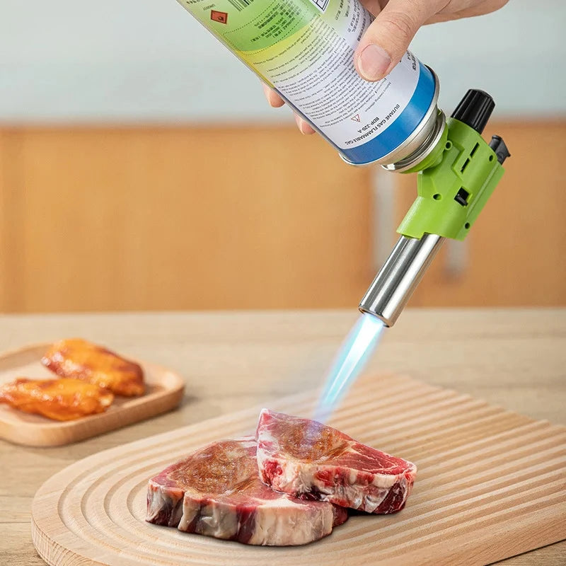 Camping Baking Barbecue Gas Torch Welding Fire Maker Lighter Butane Burner Flame Metal Flame Gun WeldingTorch Lighter Heating Peaceful Pleasures Health and Wellness