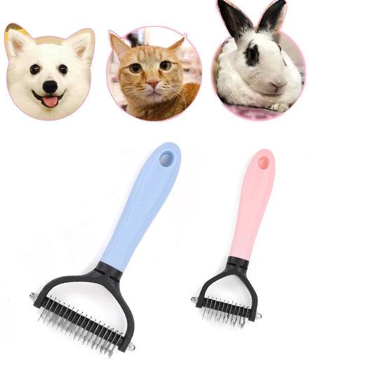 2-Sided Pet Dematting Comb | Undercoat Rake for Cats & Dogs Pet Dematting Comb Peaceful Pleasures Health and Wellness