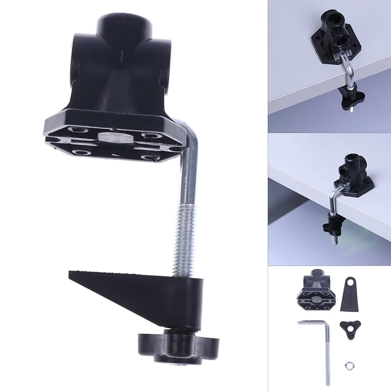 Metal F-Clamp Bracket for Mic Stand, Desk Lamp & LED Light