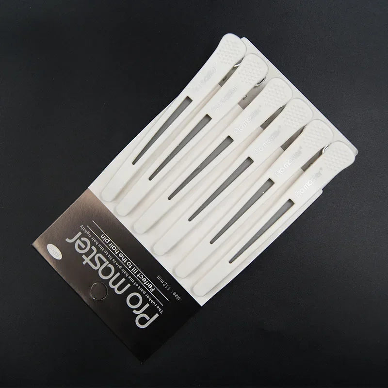 2sets 6pcs/Set Flat Duck Mouth Hair Clips for Hair Styling, Holding, Hairdressing, Cutting, DIY Home, Salon Hairpin Accessorie Peaceful Pleasures Health and Wellness WHITE