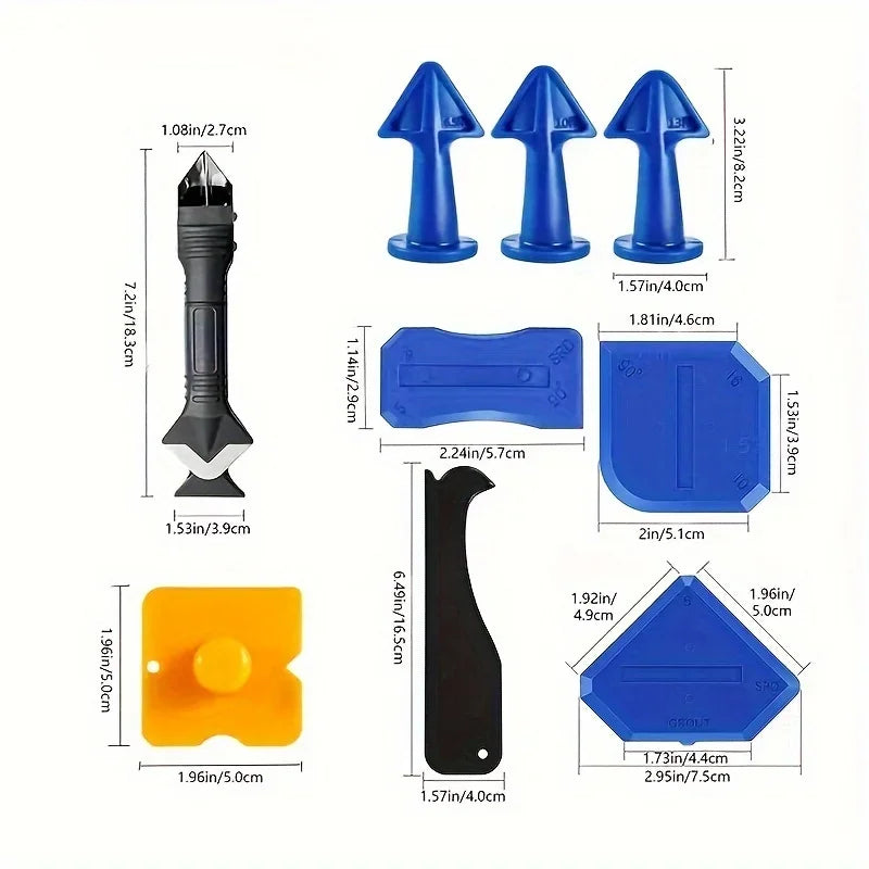 15-Piece Silicone Caulking Tool Set – Kitchen & Bathroom
