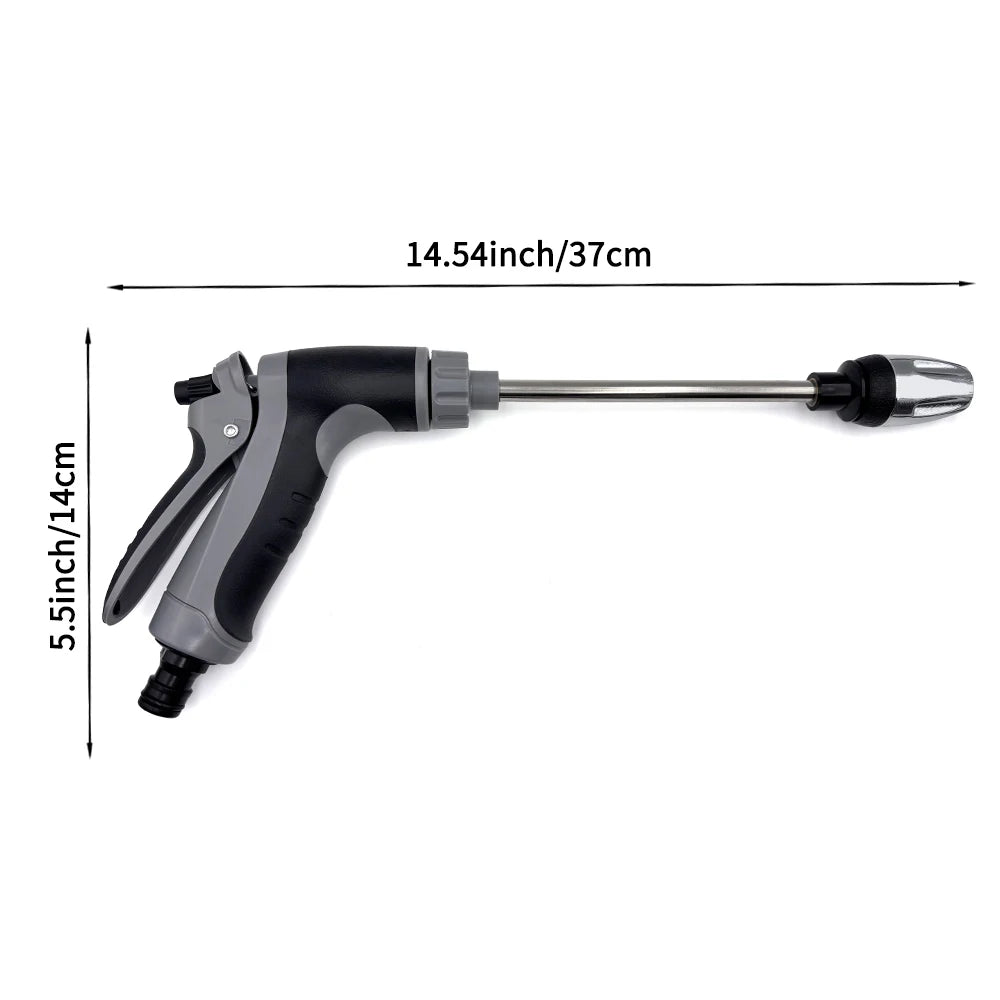 High Pressure Car Wash Water Gun Household Car Wash Tools Metal Extension Rod Rubber Coating Hand Garden Irrigation Peaceful Pleasures Health and Wellness