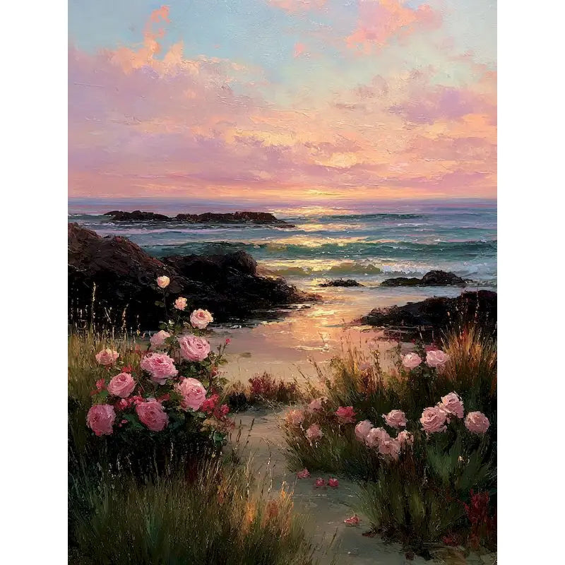 GATYZTORY Oil Painting By Numbers Frame Canvas Painting Sunset Seascape Number Painting Wall Decor Diy Gift Drawing By Number Peaceful Pleasures Health and Wellness