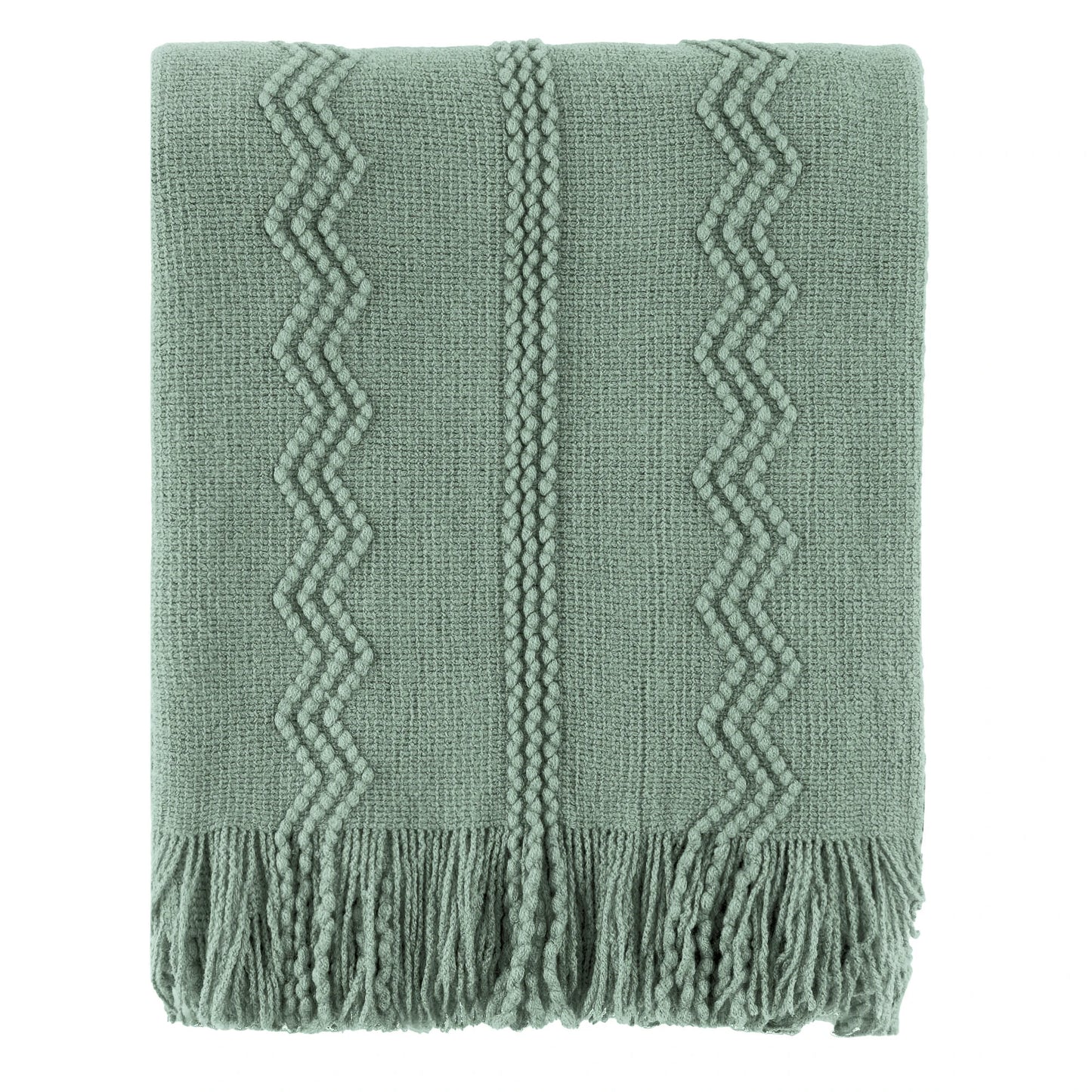 Battilo Olive Green Throw Blanket for Bed Couch Plaid Knitted Throws Cozy Lightweight Sofa Blanket for Spring Living Room Decor Peaceful Pleasures Health and Wellness Sage Green 127x152cm