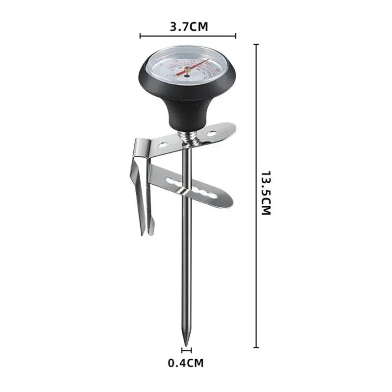 Instant Read Stainless Steel Coffee Thermometer Probe for Coffee Pot Milk Frothing Jug Kitchen Tool Peaceful Pleasures Health and Wellness With-Clip