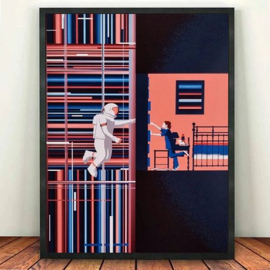 Interstellar I Was Your Ghost Movie Tribute Poster Vintage Space Film Canvas Painting Trendy Wall Art for Living Room Home De Peaceful Pleasures Health and Wellness