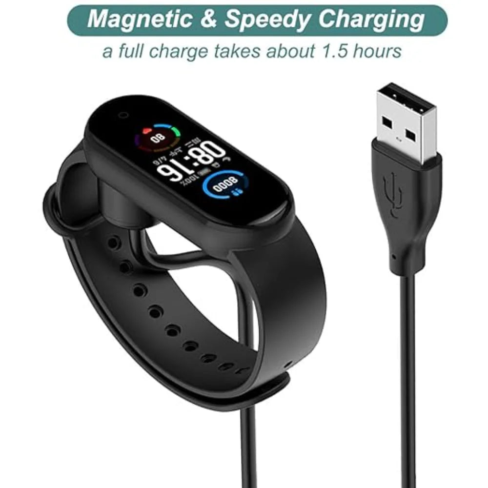 2 Pack for Amazfit Band 5 Xiaomi Mi Band 7/6/5 USB Smart Watch Charger Replacement Charger Charging Cable Peaceful Pleasures Health and Wellness