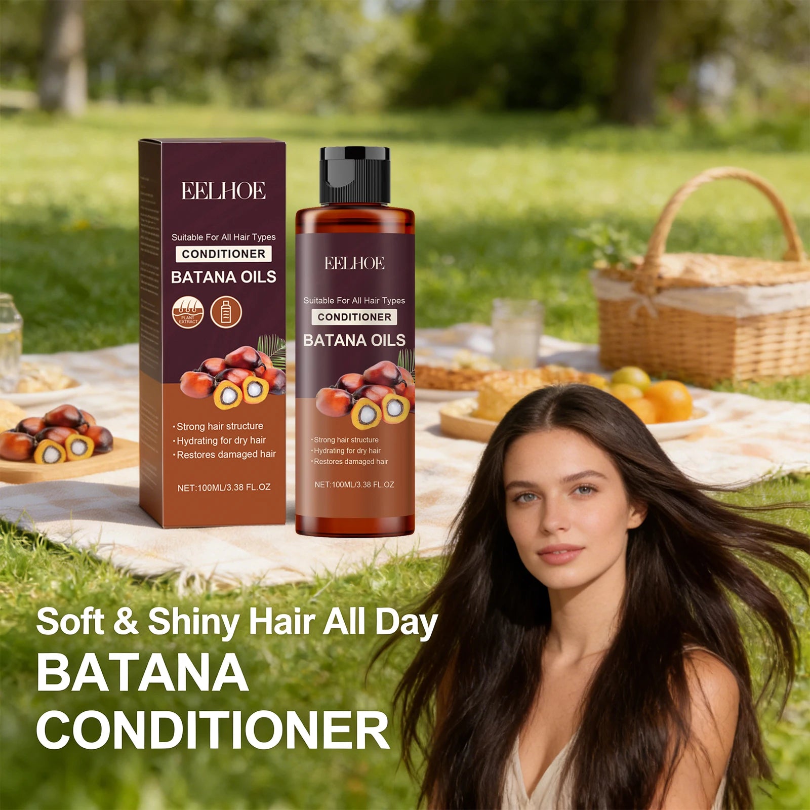 Eelhoe Batana Oil Hair Conditioner for Dry & Frizzy Hair 100ml Hair Conditioner Peaceful Pleasures Health and Wellness