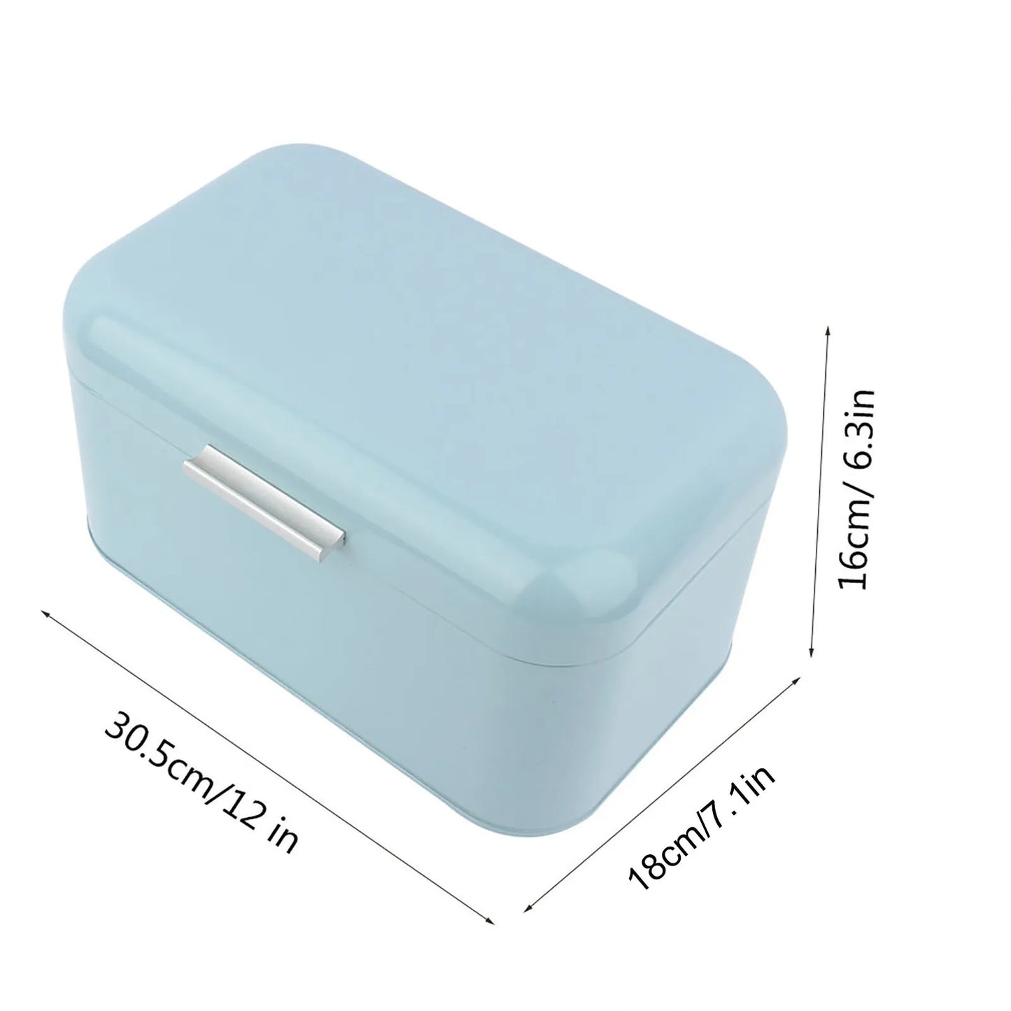 New Retro Metal Bread Box Solid Bread Bin Bread Storage Boxes Food Storage Containers for Kitchen Iron Household Food Container Peaceful Pleasures Health and Wellness