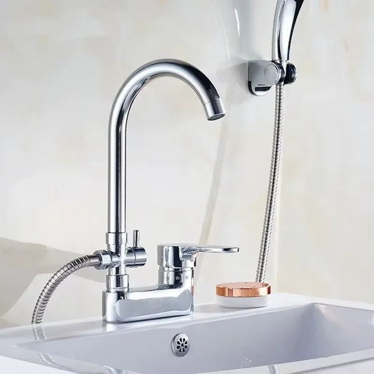 Chrome Single Handle Basin Faucet | Hot & Cold Mixer Valve Basin Mixer Faucet Peaceful Pleasures Health and Wellness
