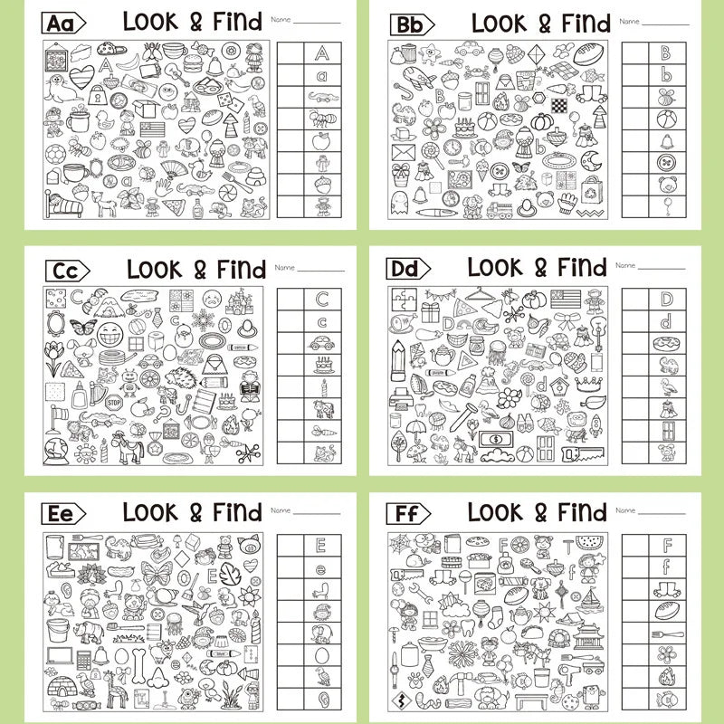 Look Find Activity Book Kids Hidden Objects Focus Attention Practice